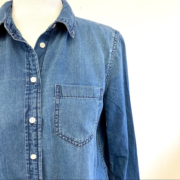 Banana Republic Tops Banana Republic Denim Quinn Boy Fit Shirt S Poshmark